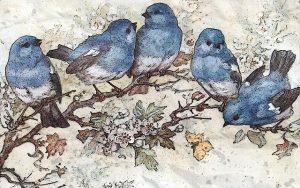 Blue Birds And Blossom Wild Bird 